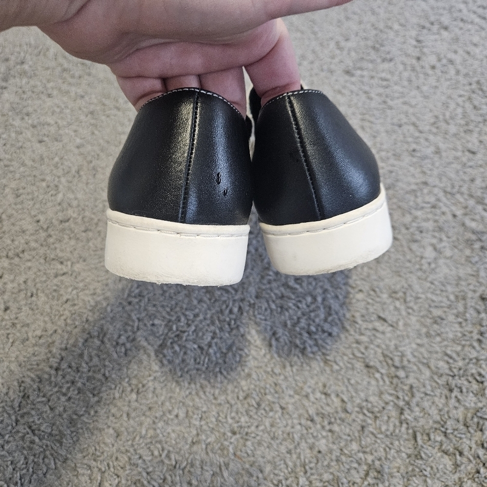 Free People B&W Pony Hair & Leather Slip on Shoes 38 Flaw - Picture 5 of 9